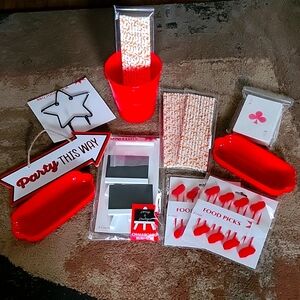 Bundle of hot dog party accessories